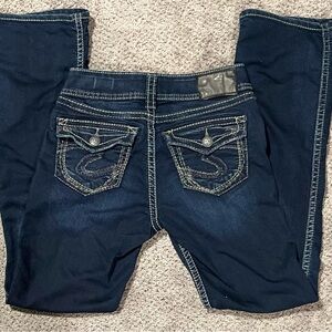 Silver Jeans Suki Mid Slim Boot Dark Wash Y2K Denim Jeans 26x31